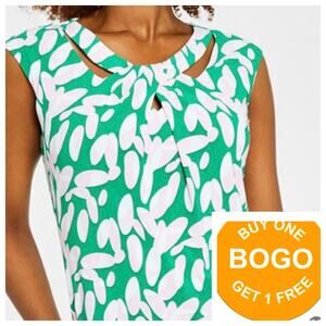 Kasper Blouse Sleeveless Twist Neck Size Large